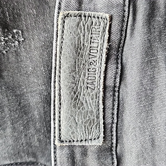 ZADIG & VOLTAIRE Eva Gris Destroy Deluxe Jeans - Picture 7 of 8